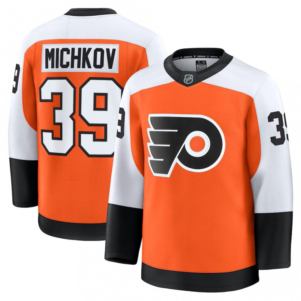 Men's Philadelphia Flyers Matvei Michkov Orange Home Premium Jersey-Pro Kit Vault | Brand New 26/27 Sports Jerseys